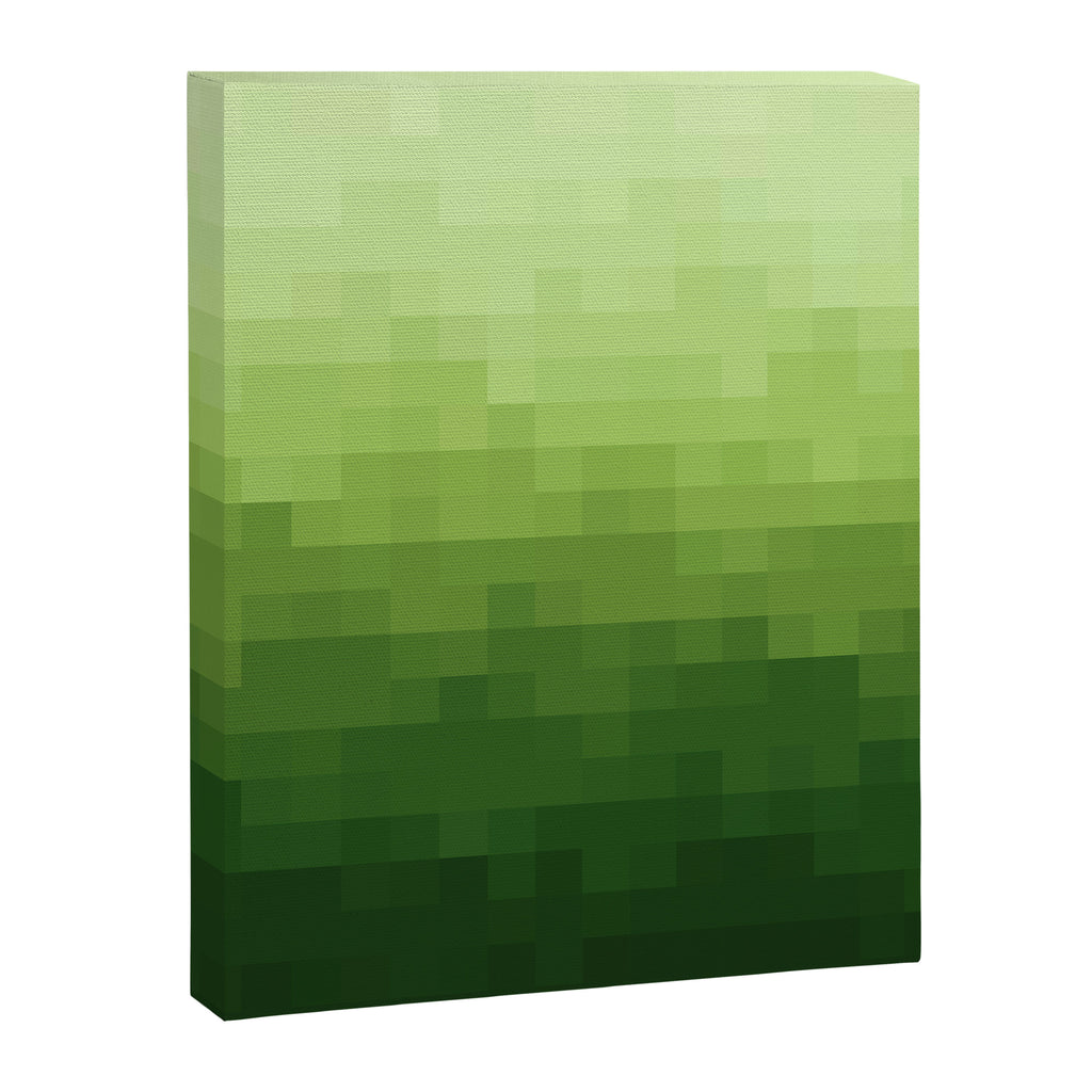 Gradient Pixel Green Canvas Print Gallery Image 8