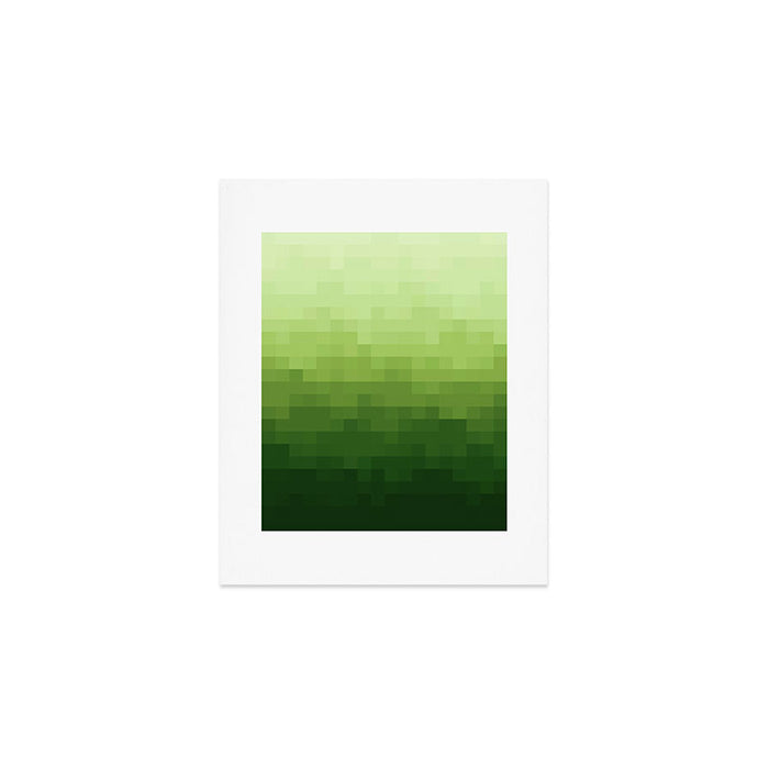 Gradient Pixel Green Art Print Gallery Image 1