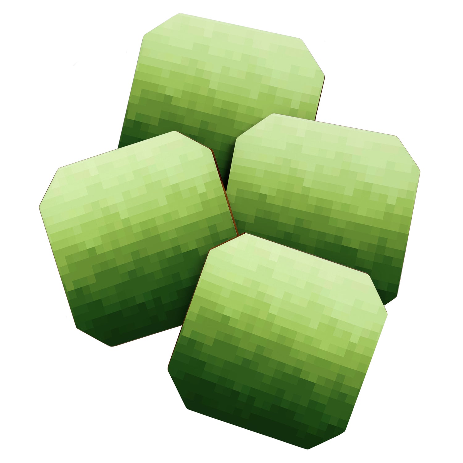 Gradient Pixel Green Coaster Gallery Image 1