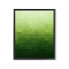 Gradient Pixel Green Framed Canvas Print Gallery Image 8