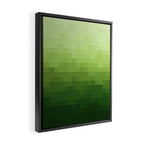 Gradient Pixel Green Framed Canvas Print Gallery Image 2