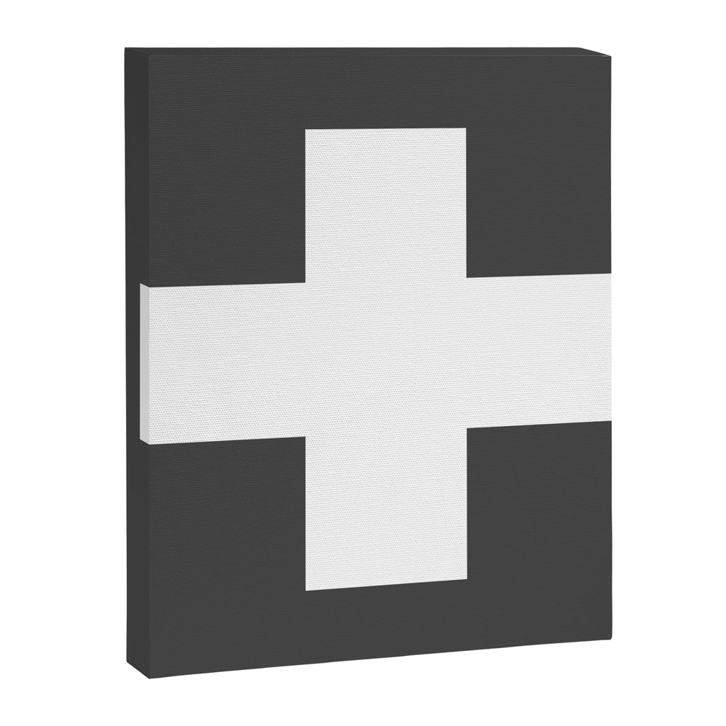 Swiss Cross Charcoal Canvas Print Gallery Image 8