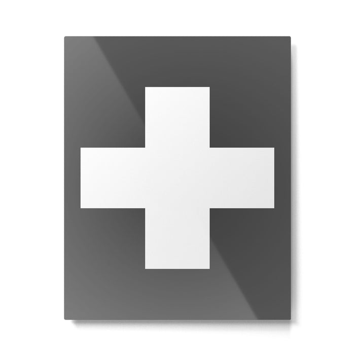 Swiss Cross Charcoal Metal Print Gallery Image 1