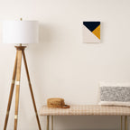 Tricolor Geometry Navy Yellow Canvas Print Gallery Image 2