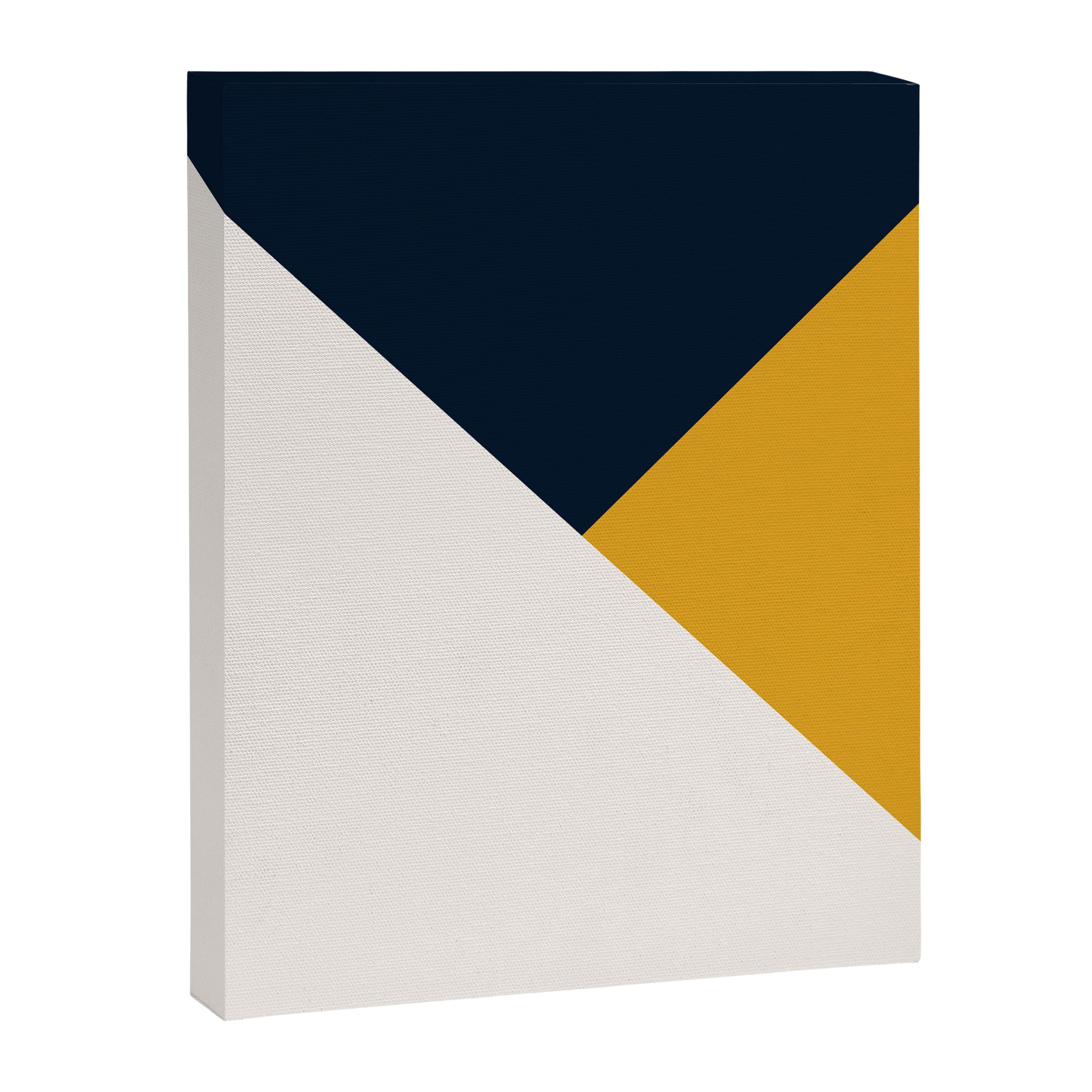 Tricolor Geometry Navy Yellow Canvas Print Gallery Image 8
