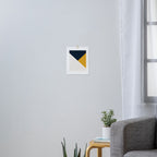 Tricolor Geometry Navy Yellow Art Print Gallery Image 3