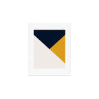 Tricolor Geometry Navy Yellow Art Print Gallery Image 1