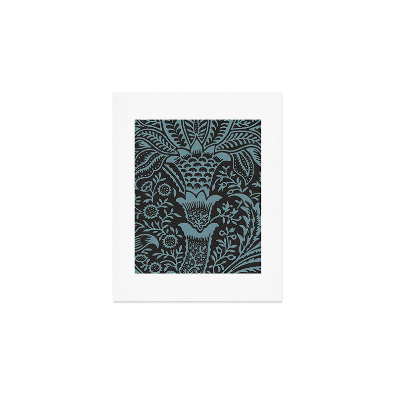 Tropical pattern black Art Print Gallery Image 1
