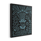 Tropical pattern black Framed Canvas Print Gallery Image 2