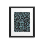 Tropical pattern black Framed Art Print Gallery Image 6