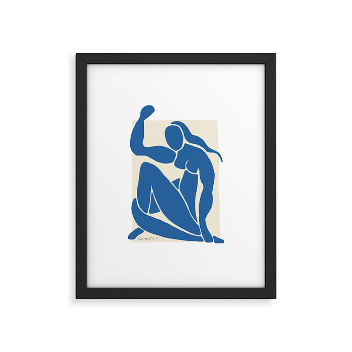 NUDE FEMINISTE - Feminist Art - Matisse Nude Blue Framed Art Print Gallery Image 1