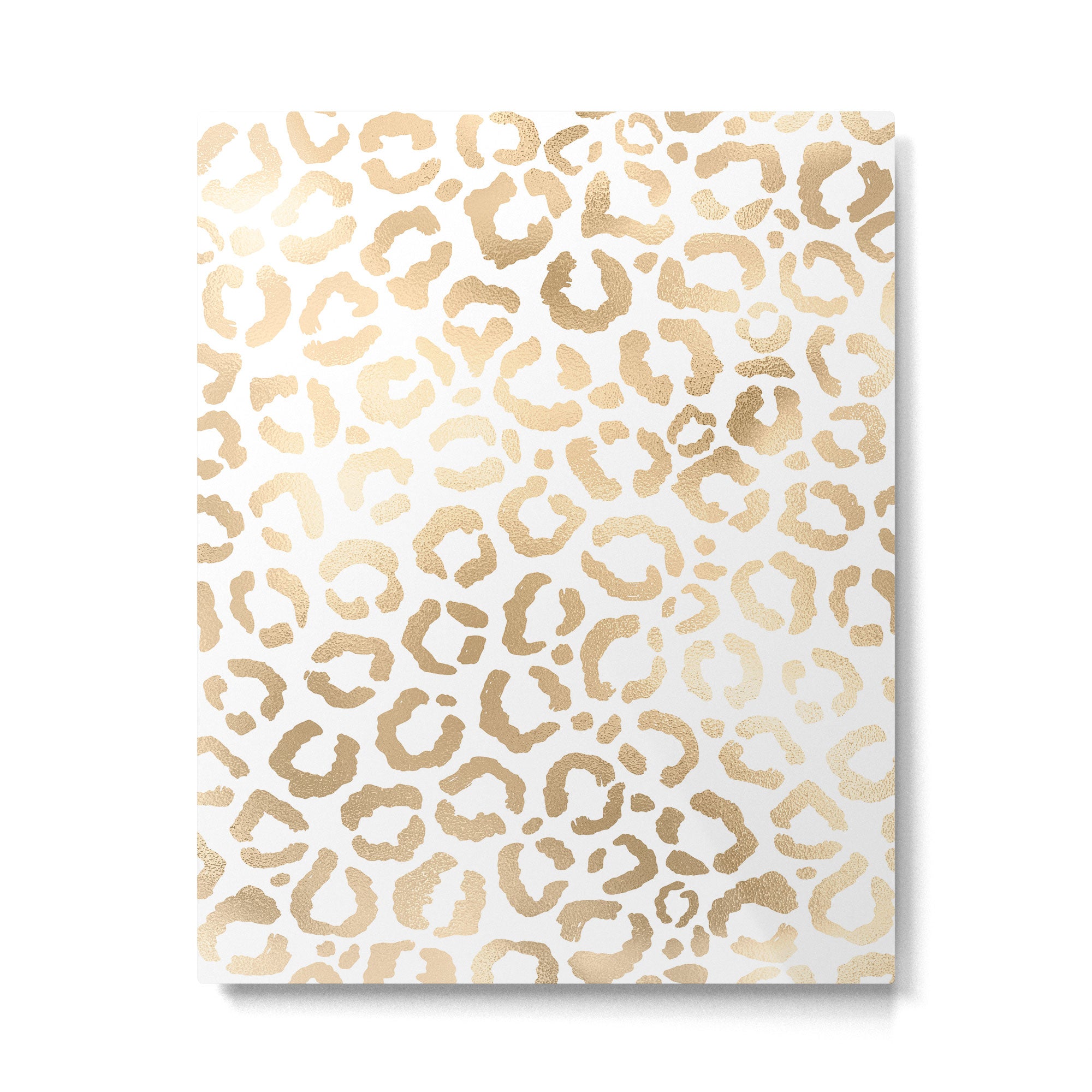 Elegant Gold White Leopard Cheetah Animal Print Metal Print Gallery Image 6
