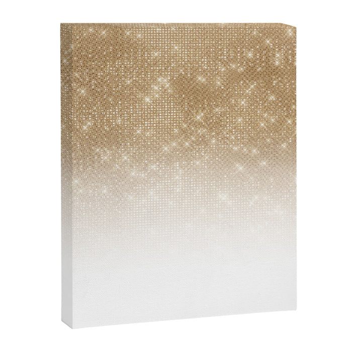 Glamorous Gold Glitter Sequin Ombre Gradient Canvas Print Gallery Image 1