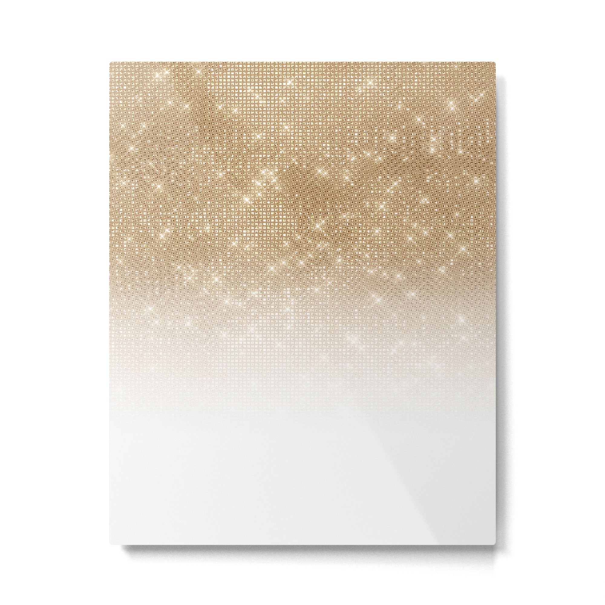 Glamorous Gold Glitter Sequin Ombre Gradient Metal Print Gallery Image 6