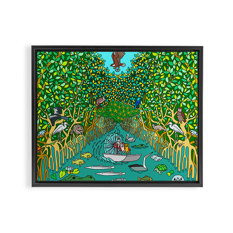 Florida Everglades Mangrove Tour Framed Canvas Print Gallery Image 3