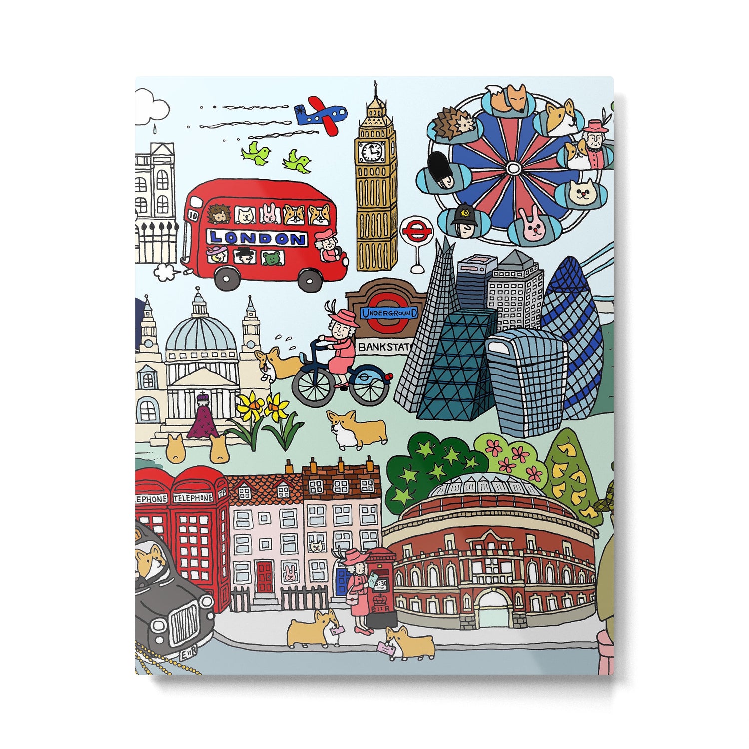 The Queen's London Day Out Metal Print Gallery Image 4