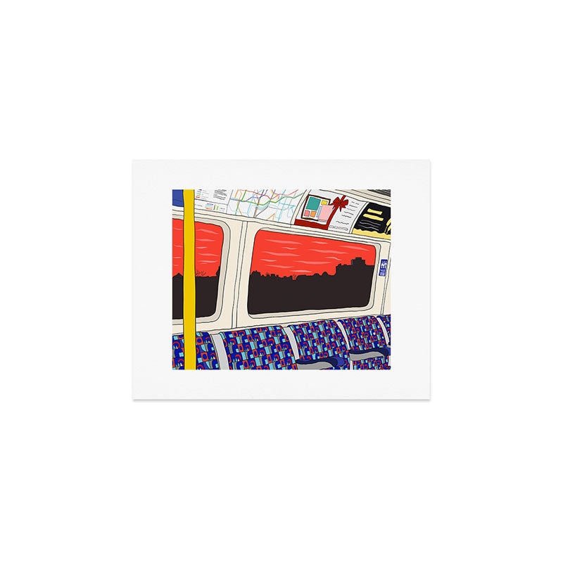 View from London Train Line Art Print Gallery Image 1