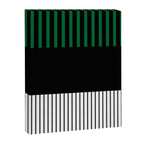 Colour Pop Stripes in Green - White and Black Canvas Print Gallery Image 8