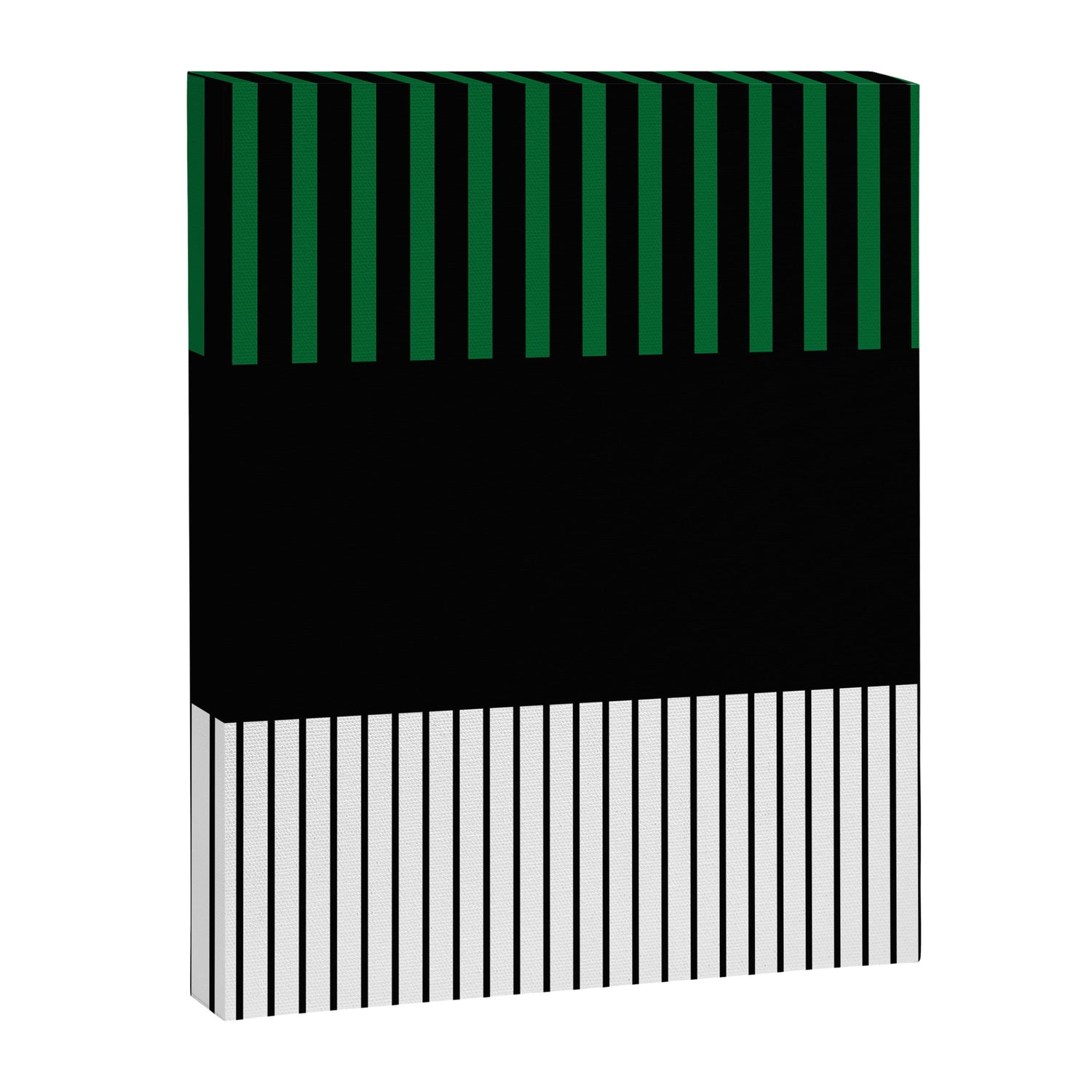 Colour Pop Stripes in Green - White and Black Canvas Print Gallery Image 8