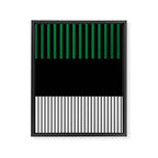 Colour Pop Stripes in Green - White and Black Framed Canvas Print Gallery Image 8