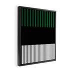 Colour Pop Stripes in Green - White and Black Framed Canvas Print Gallery Image 2