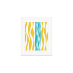 Ebb and Flow - Turquoise & Yellow Art Print Gallery Image 1