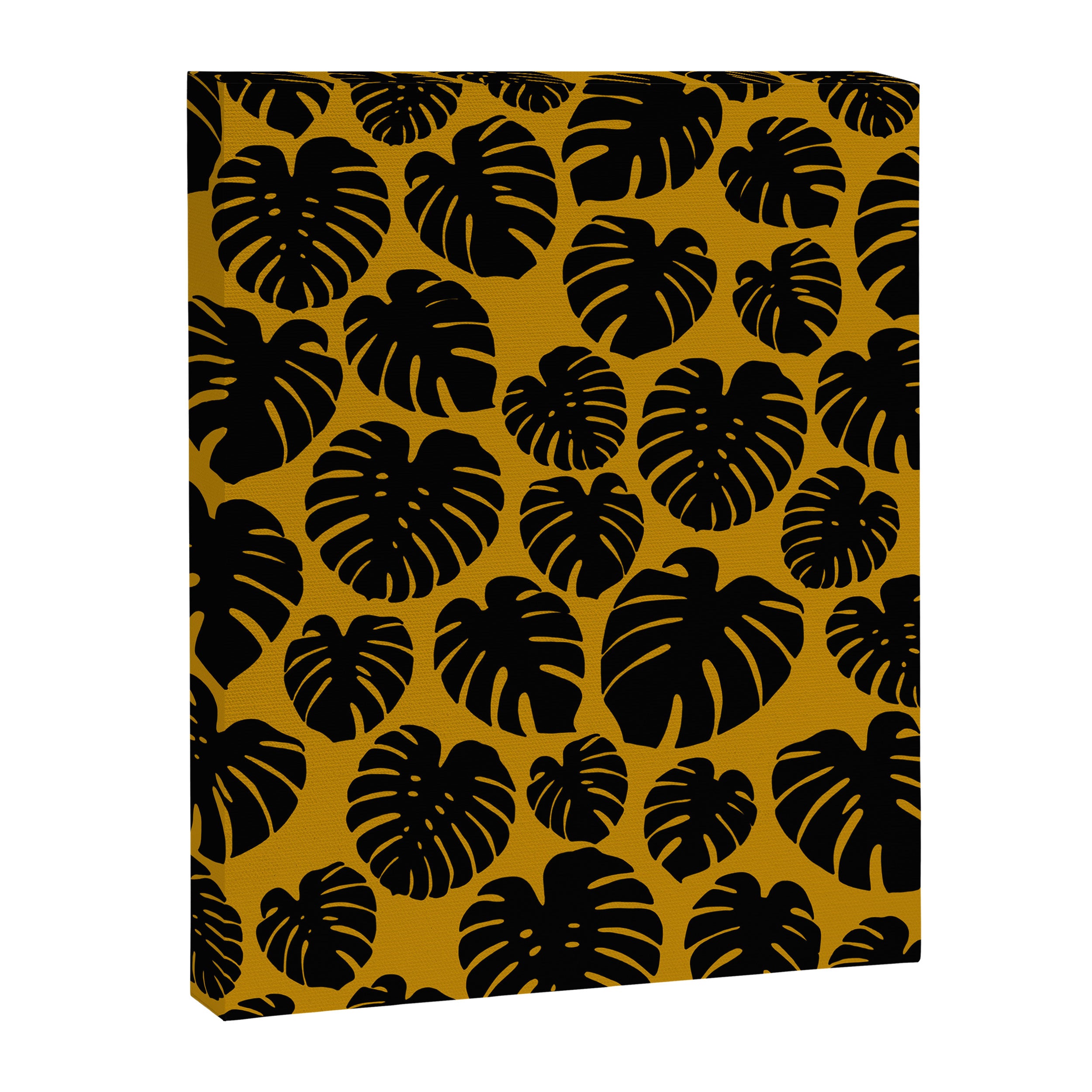 Monstera - Dark Yellow Canvas Print Gallery Image 8