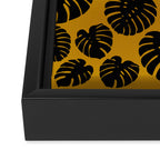 Monstera - Dark Yellow Framed Canvas Print Gallery Image 3