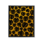 Monstera - Dark Yellow Framed Canvas Print Gallery Image 8