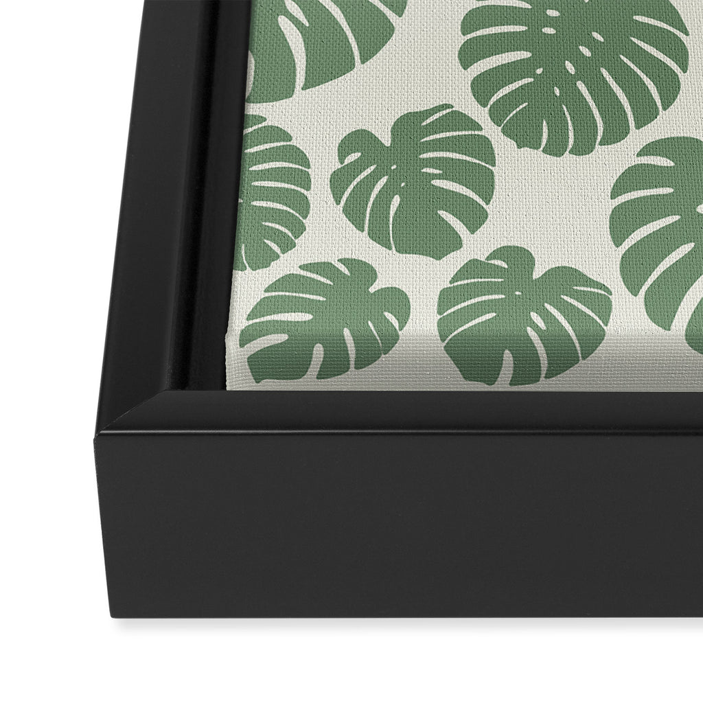 Monstera - Green Framed Canvas Print Gallery Image 3