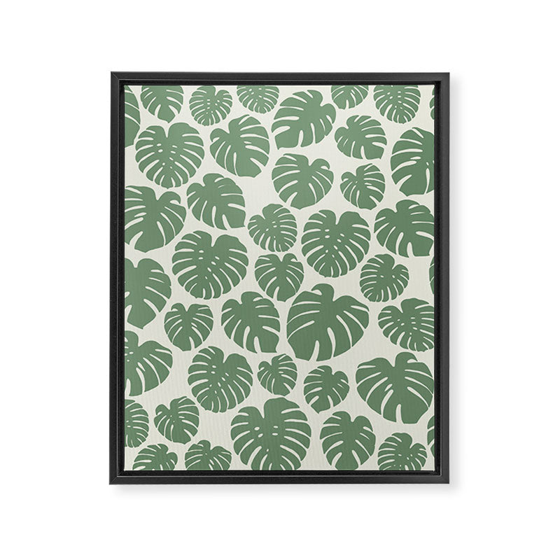 Monstera - Green Framed Canvas Print Gallery Image 8