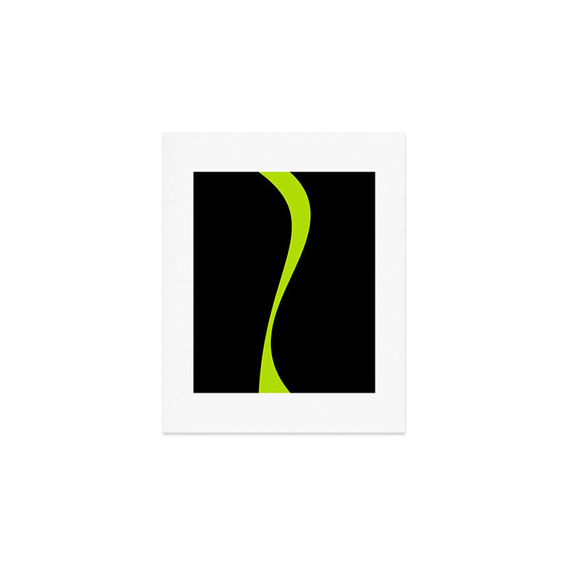 Simple Waves 2 - Lime Green Art Print Gallery Image 1