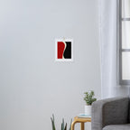 Simple Waves 2 - Red & Cream Art Print Gallery Image 3