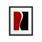 Simple Waves 2 - Red & Cream Framed Art Print Gallery Image 6