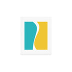 Simple Waves 2 - Turquoise and Yellow Art Print Gallery Image 1