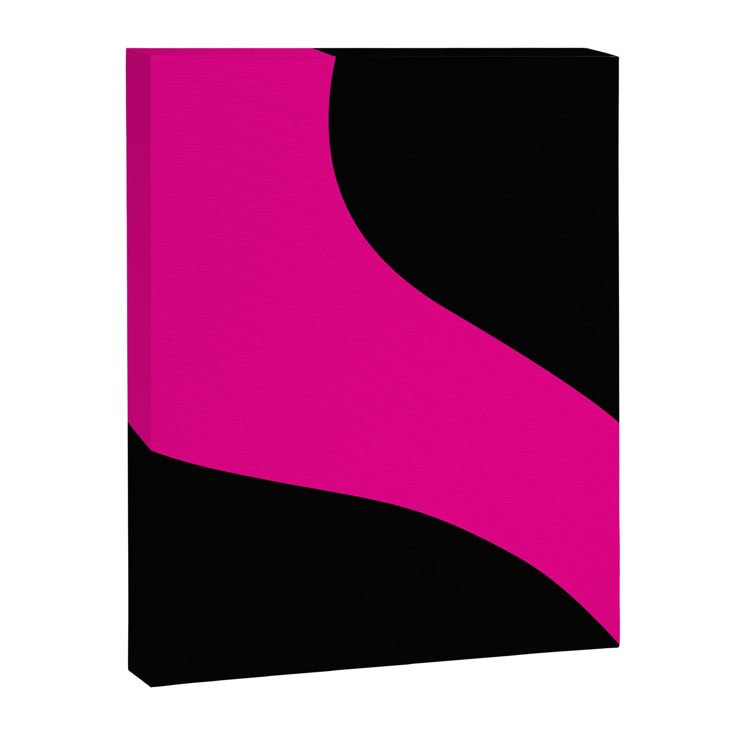 Simple Waves - Magenta and Black Canvas Print Gallery Image 8