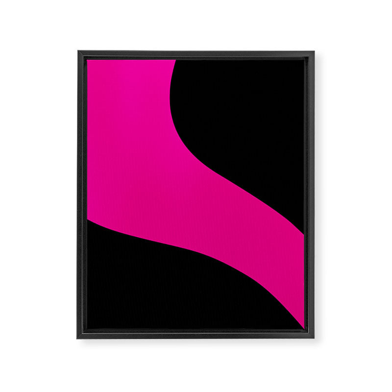 Simple Waves - Magenta and Black Framed Canvas Print Gallery Image 8