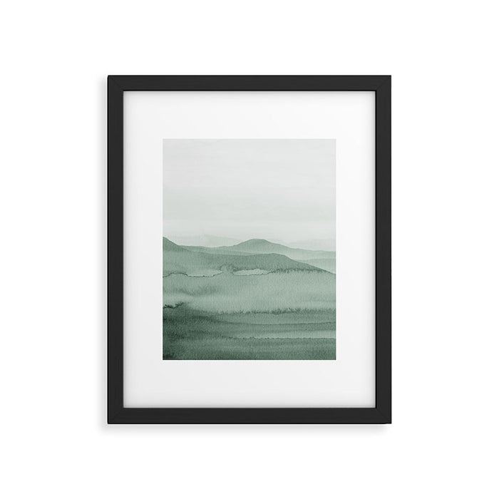 Abstract 1 Watercolor Sage Green Art Print By LandSartprints Framed Art Print Gallery Image 1