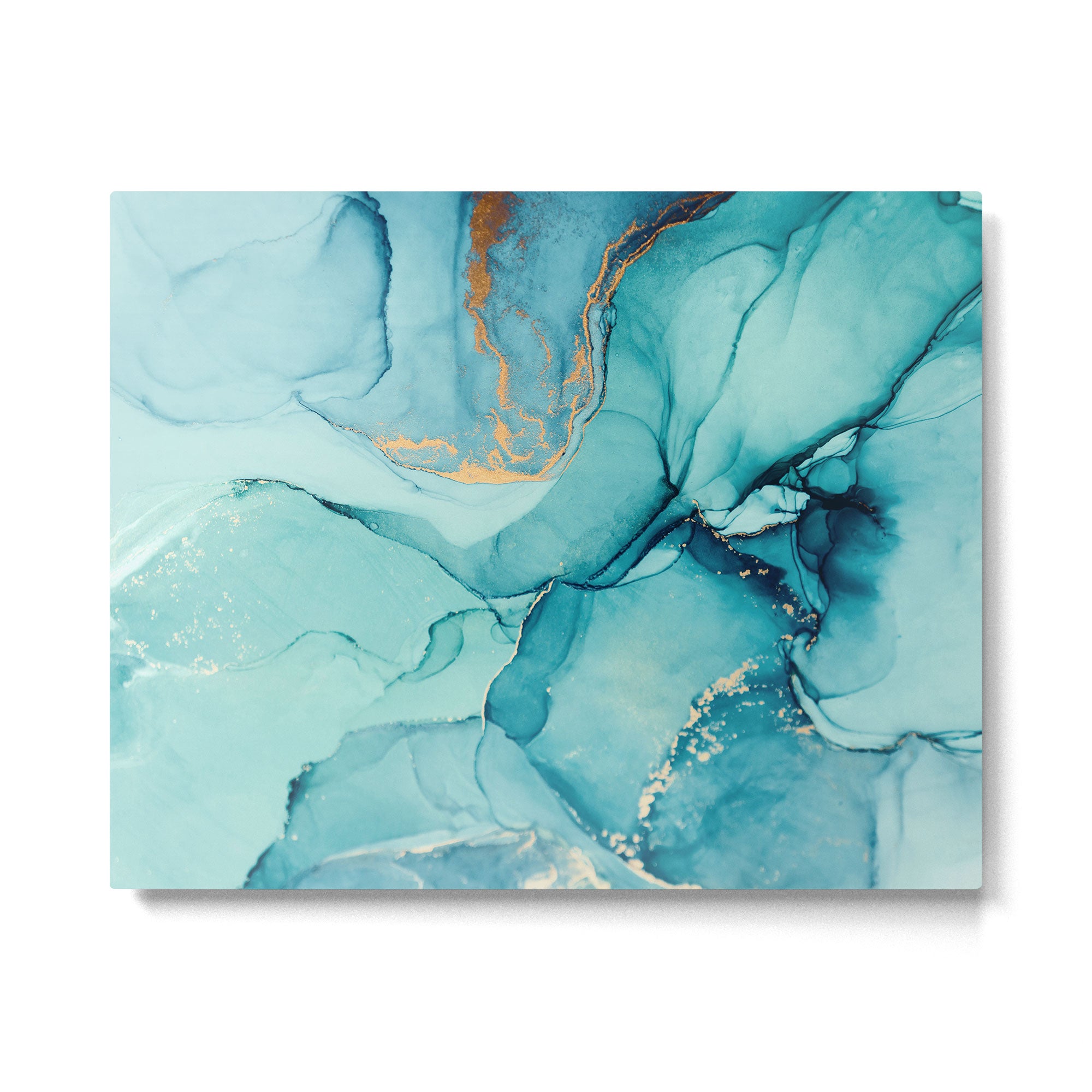 Abstract Turquoise Art Print By LandSartprints Metal Print Gallery Image 4