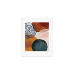 Abstract Watercolor Terracotta, Green & Blush Pink Art Print By LandSartprints Art Print Gallery Image 1
