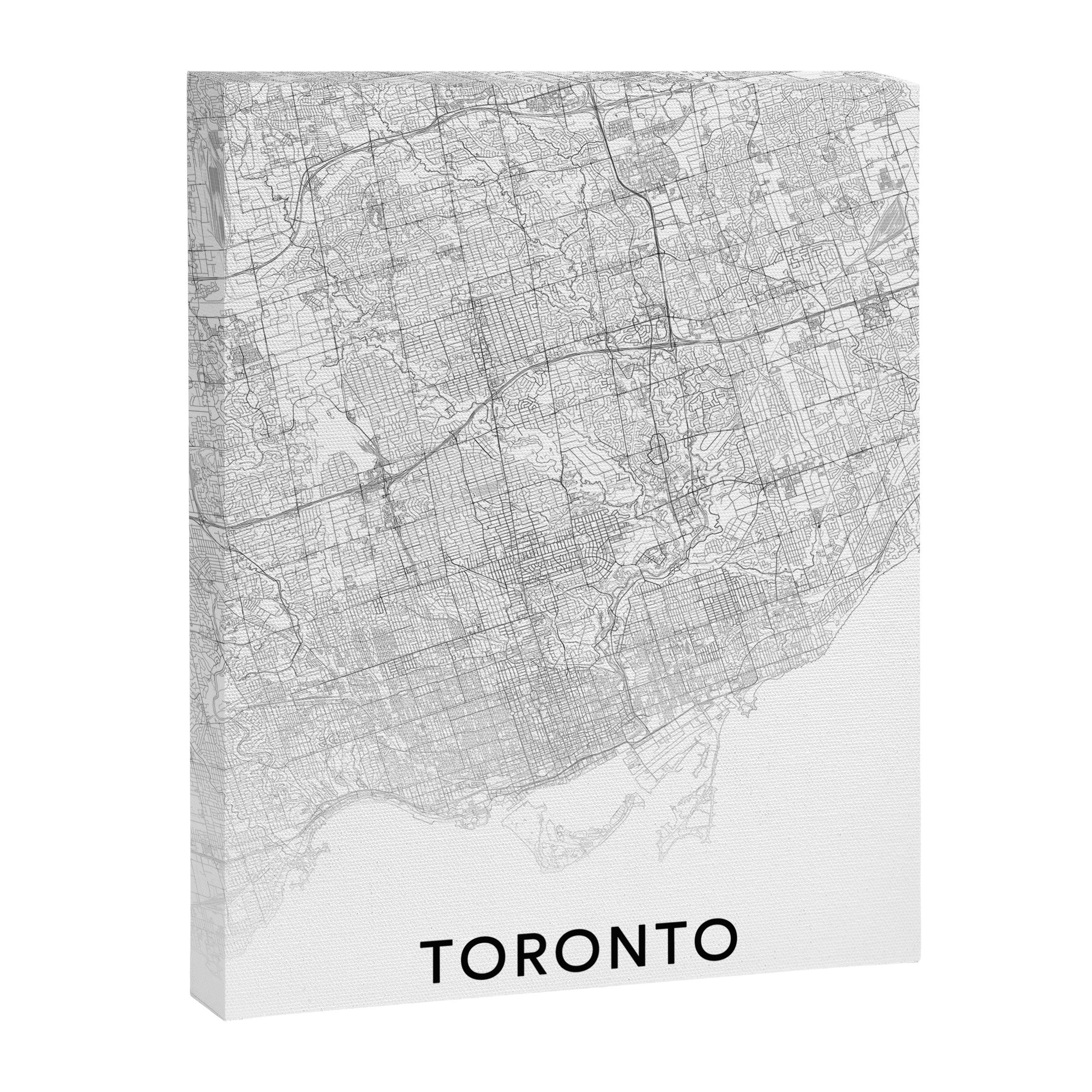 Toronto Map, Art Print By LandSartprints Canvas Print Gallery Image 3