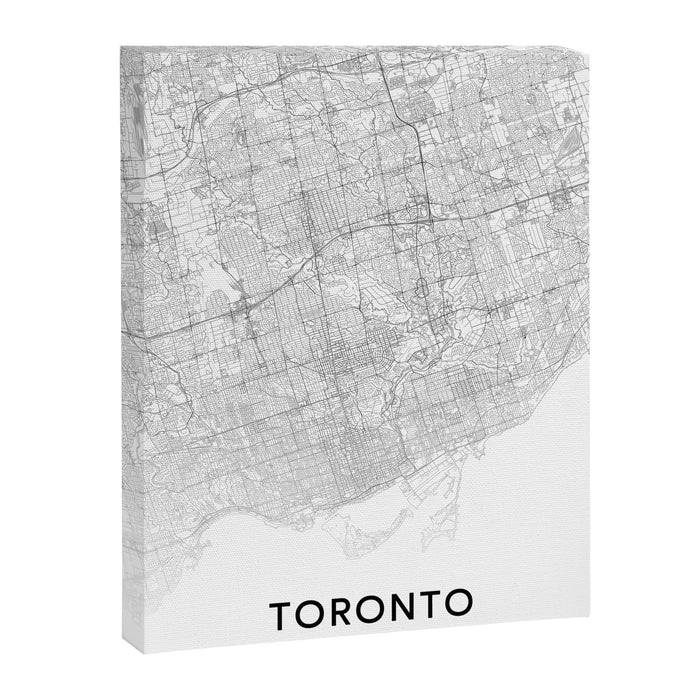 Toronto Map, Art Print By LandSartprints Canvas Print Gallery Image 1