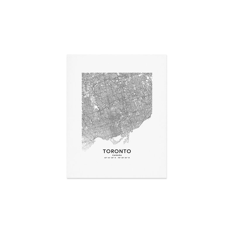 Toronto Map, Art Print By LandSartprints Art Print Gallery Image 1