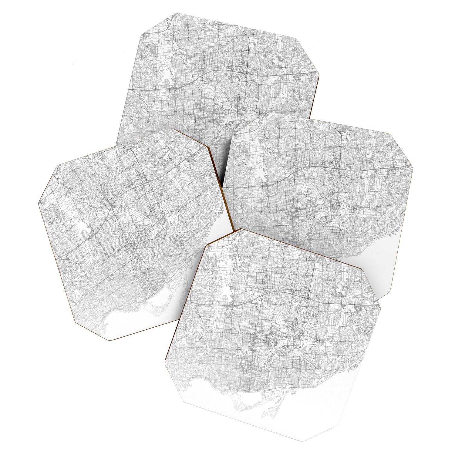 Toronto Map, Art Print By LandSartprints Coaster Gallery Image 1