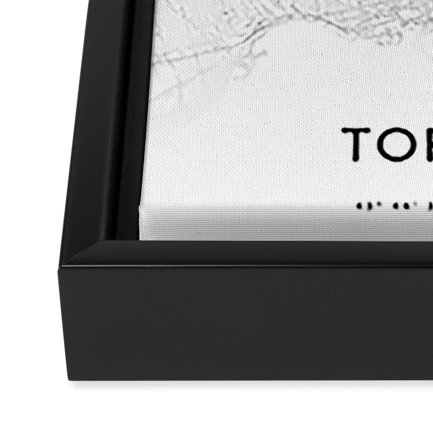 Toronto Map, Art Print By LandSartprints Framed Canvas Print Gallery Image 3