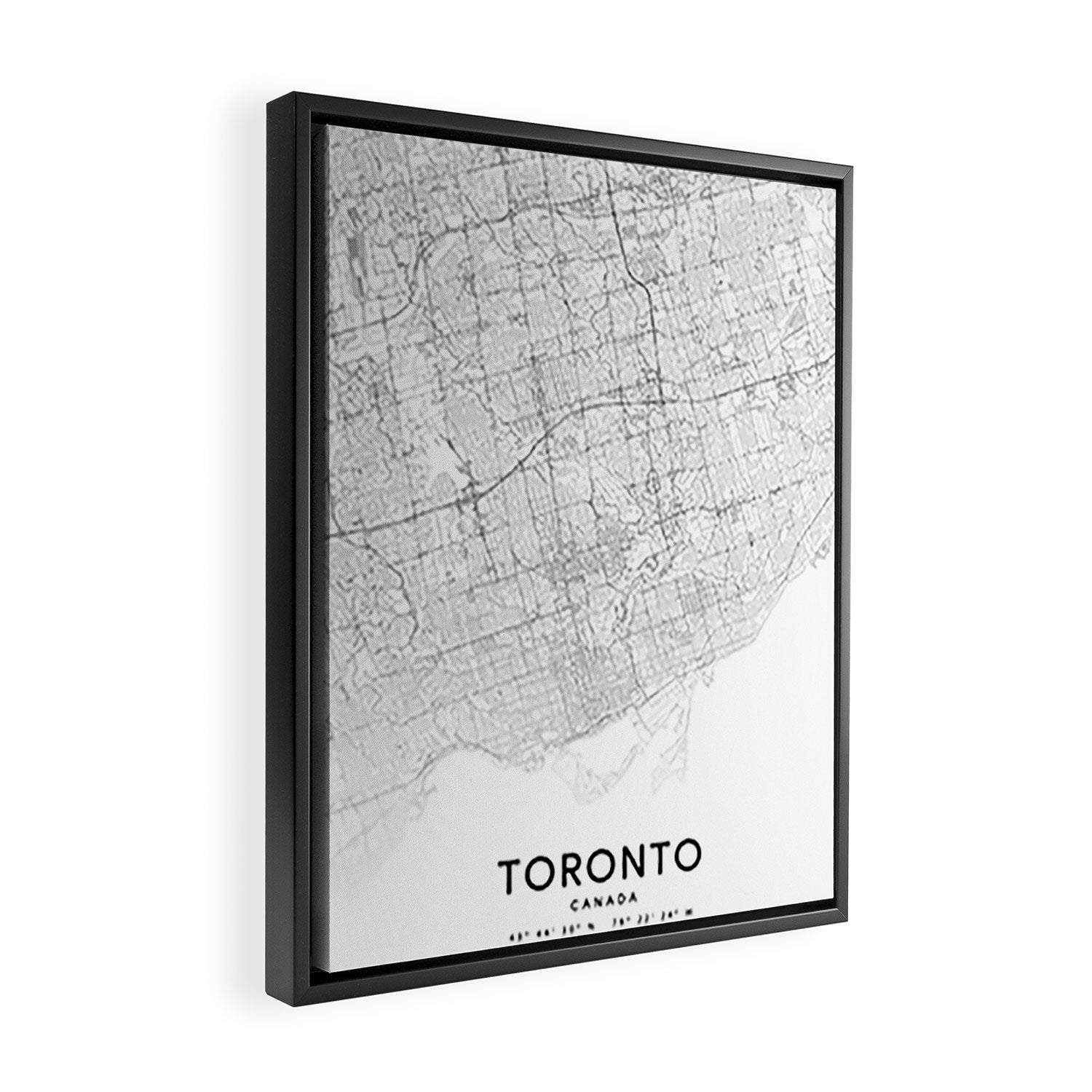 Toronto Map, Art Print By LandSartprints Framed Canvas Print Gallery Image 2