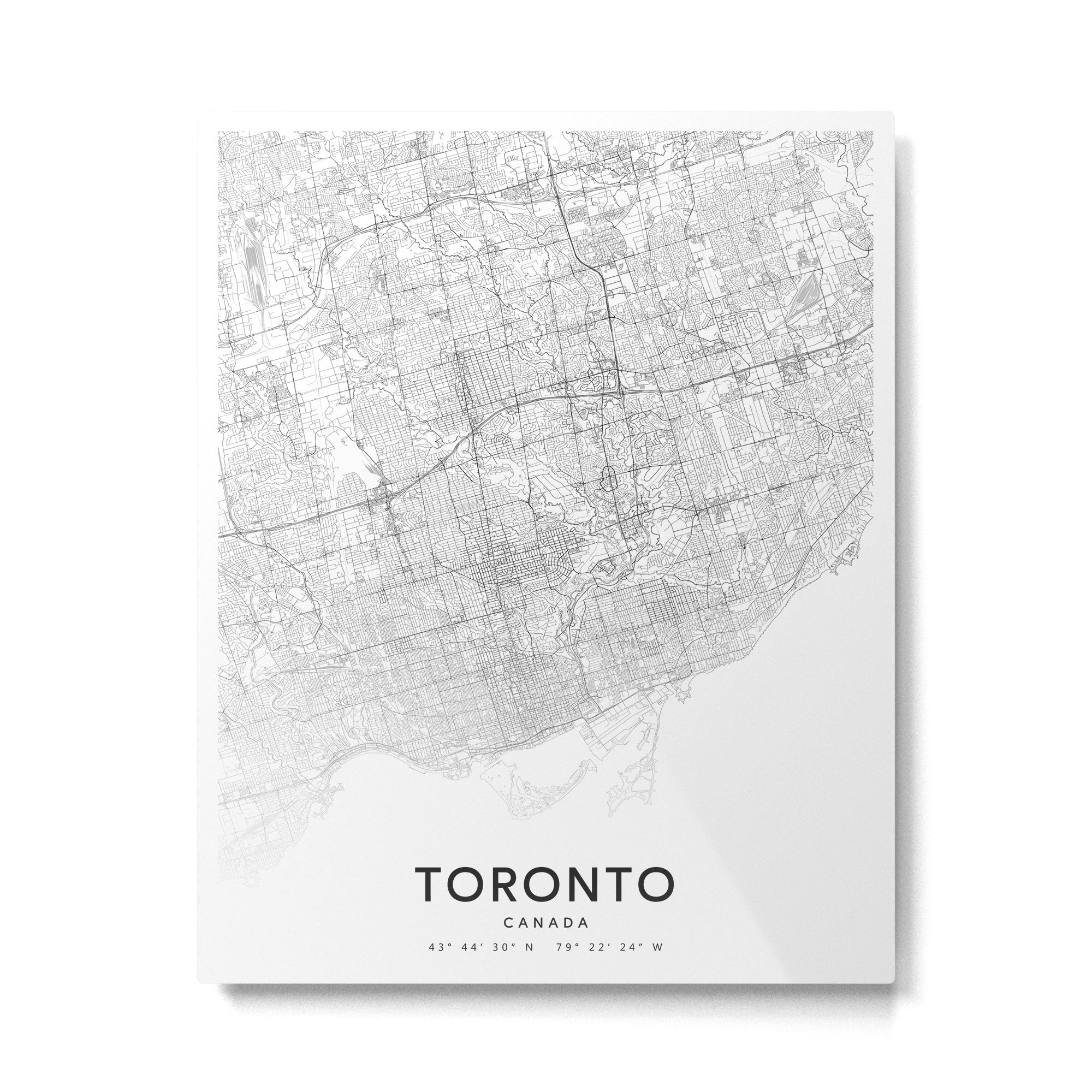 Toronto Map, Art Print By LandSartprints Metal Print Gallery Image 4
