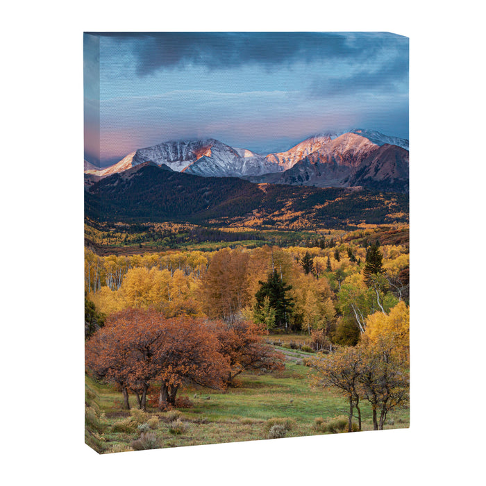 Colorado Mountain Sunrise Mt. Sopris Autumn Landscape Canvas Print Gallery Image 1