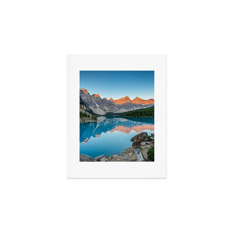 Moraine Lake Sunrise Banff National Park Canada Mountain Landscape Art Print Gallery Image 1