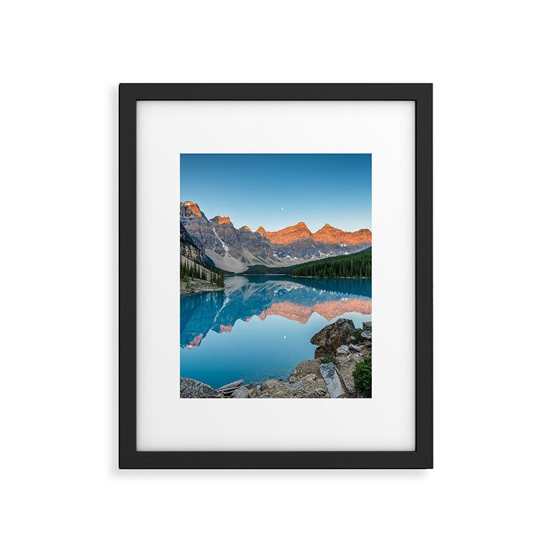 Moraine Lake Sunrise Banff National Park Canada Mountain Landscape Framed Art Print Gallery Image 5